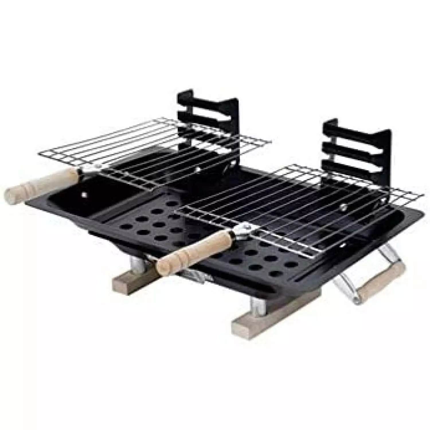 Marsh Allen Hibachi PP Grill 17 X 10 Inches 133 Sq Black Compact Outdoor BBQ Jiarui
