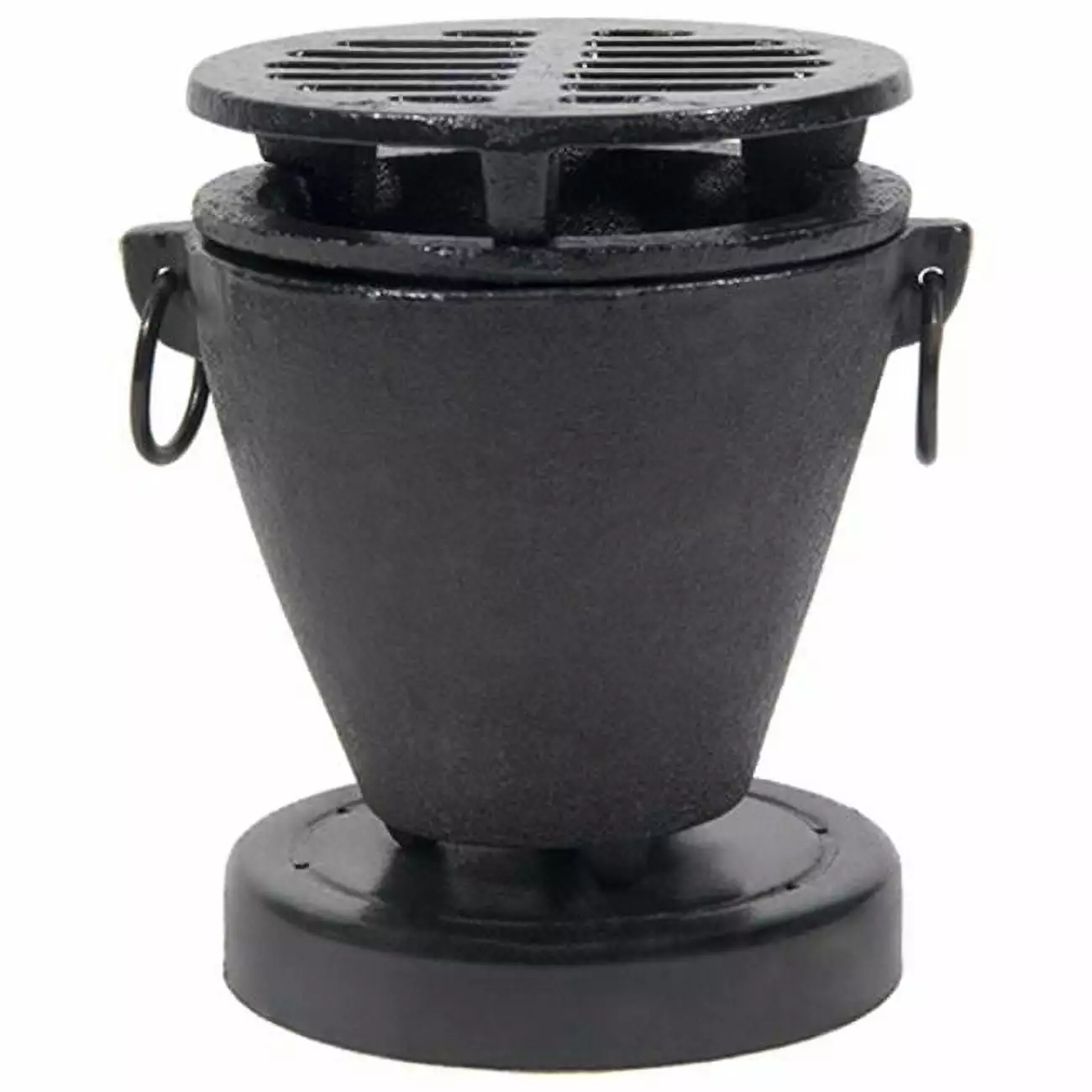 3.5 x 4.75 Inch Cast Iron Hibachi Grill Black Portable BBQ Kitchen Crusader