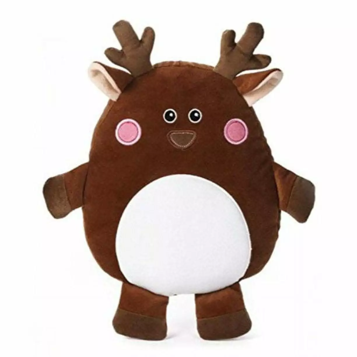 Ganz Flat Brown Reindeer Stuffed Plush Pillow Soft Holiday Decor Kids