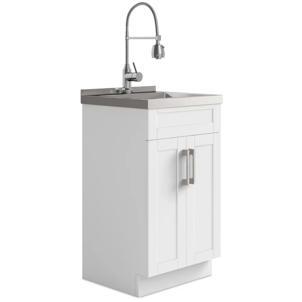 Hennessy - Deluxe Laundry Cabinet Faucet And Stain-proof Steel Sink
