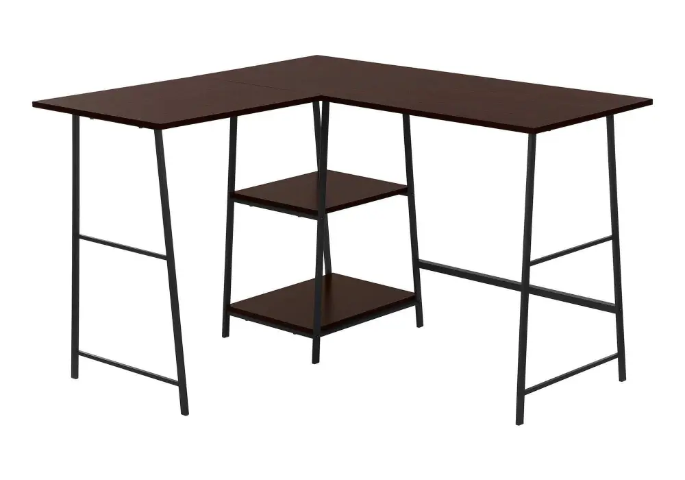 Computer Desk, Home Office, Corner, Storage Shelves, L Shape, Work, Laptop, Contemporary, Sleek