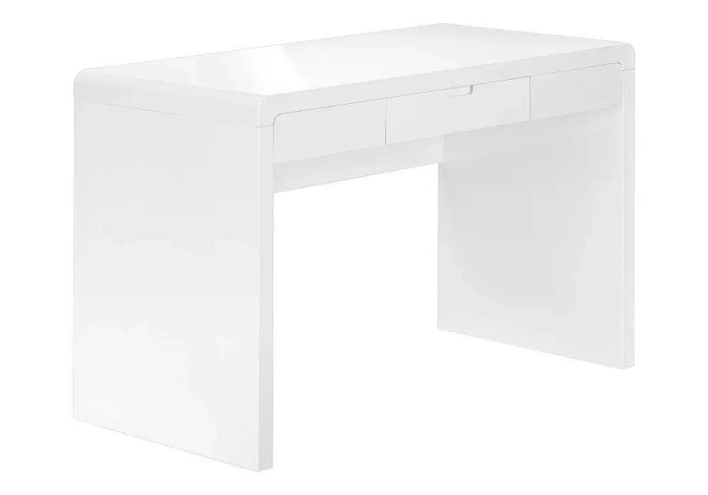 Computer Desk Home Office, Storage Drawers, Contemporary & Modern - Pearl