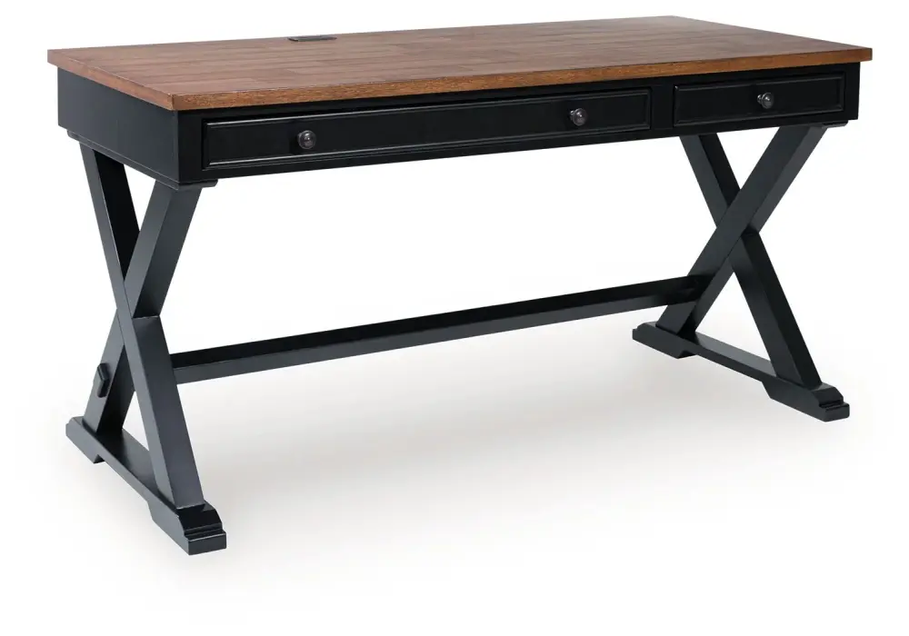 Wildenauer - Home Office Desk - Brown / Jet-black
