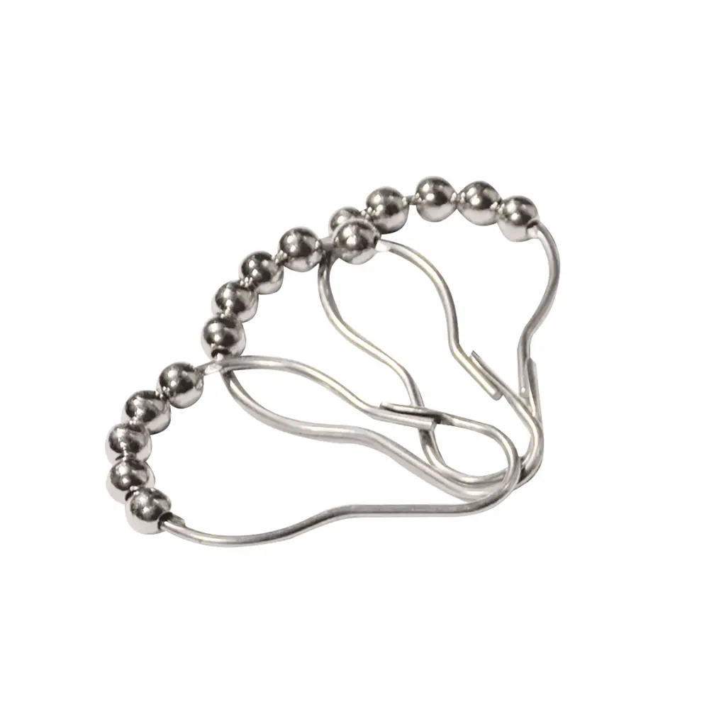 Metal Shower Curtain Hooks, Chrome