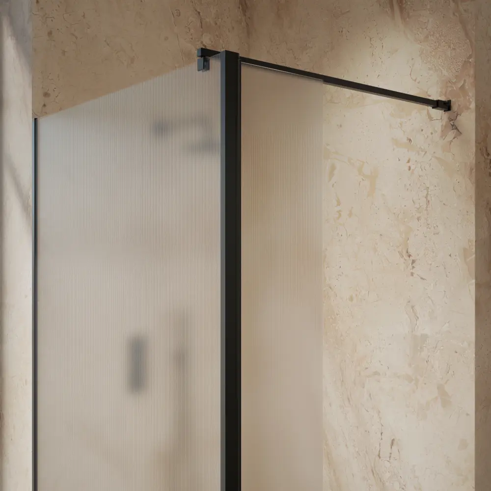 Roman Haven Select 300 Fluted Pivot Deflector 8mm - Matt Ebony