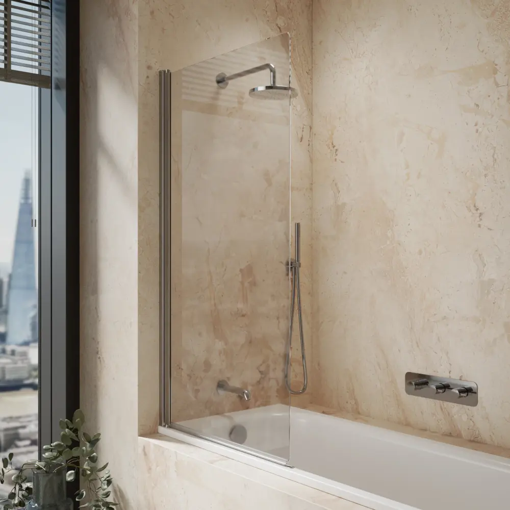Roman Haven6 Typical Pivoting Bath Screen - 815mm - Chrome