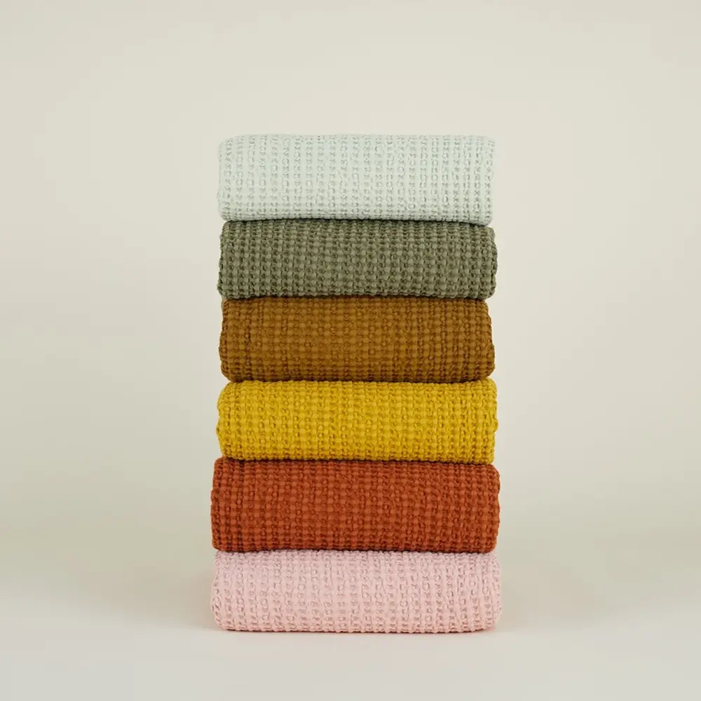 Simple Waffle Shower Curtain
