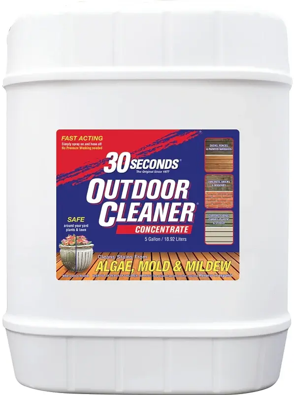 30 Seconds 5G30S Outdoor Cleaner, 5 gal, Bottle, Liquid, Light Lemon