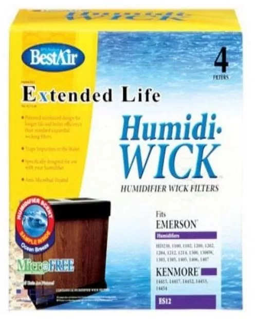 BestAir ES12 Water Wick Humidifier Filter Replacement Optimal Moisture Output