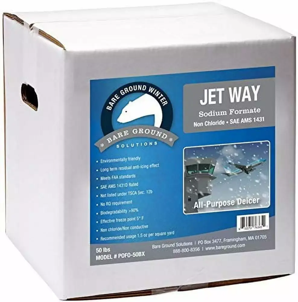 Bare Ground SoFo-50 Jet Way Granular Deicer 50 lbs - Non-Chloride Non-Toxic Ice Melt 50