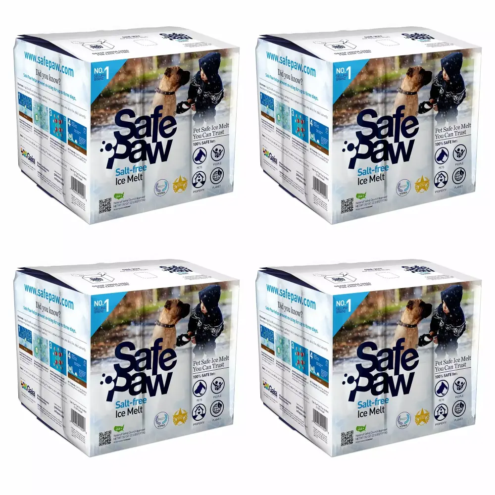 Protect Paw Pet Friendly Concrete Protect Salt Free Ice Melt 22 Lbs 4 Pack Winter Safety