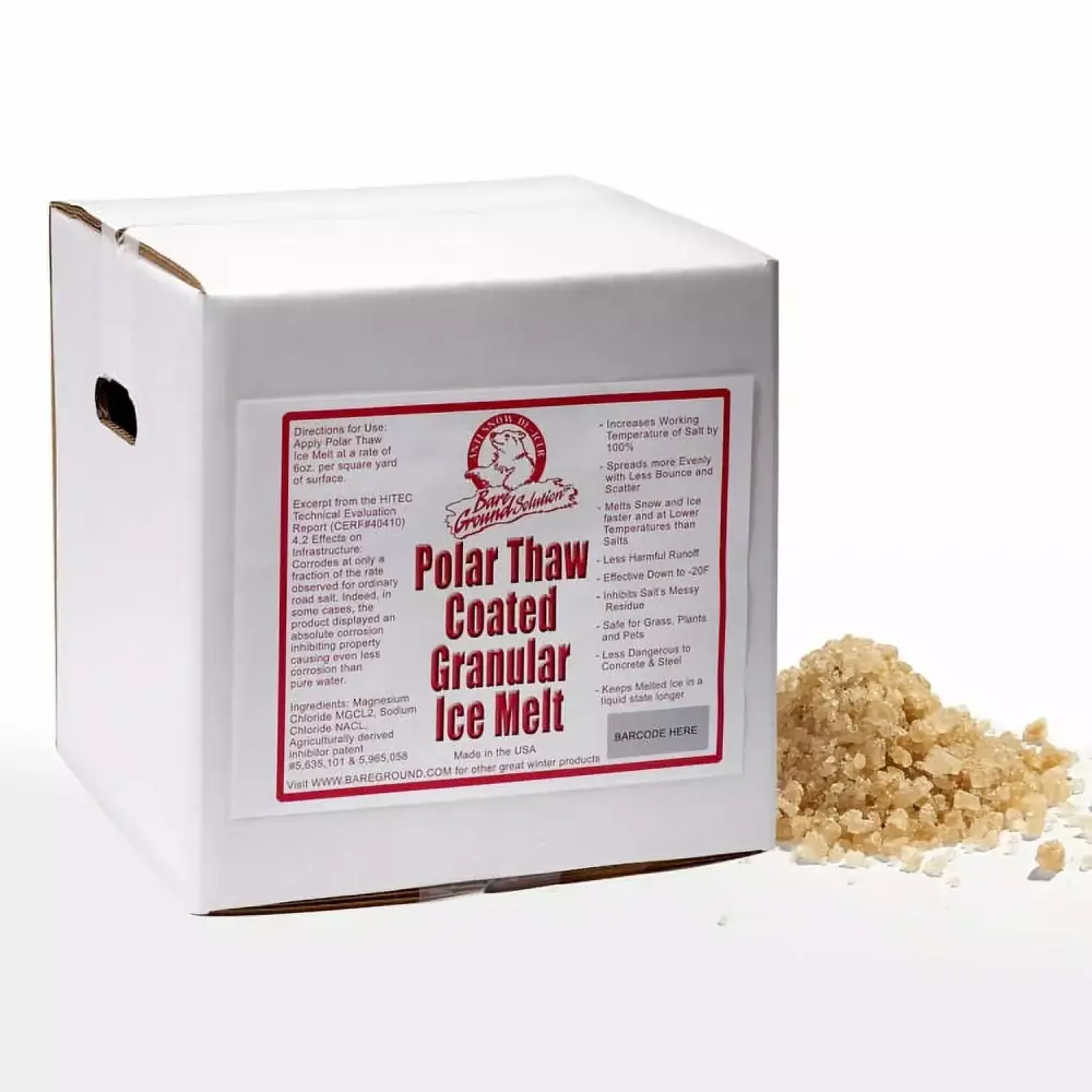 40lb Box Bare Ground Coated Granular Ice Melt Fast Acting and Effective Driveways 40