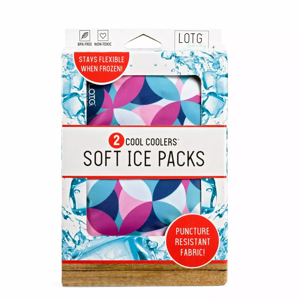 LOTG Soft Gel Ice Pack Set 2 Reusable Cold Therapy Packs Injuries L.O.T.G.