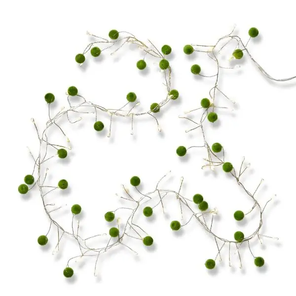 Flocked Beads Led String Lights 8 Lighting Modes