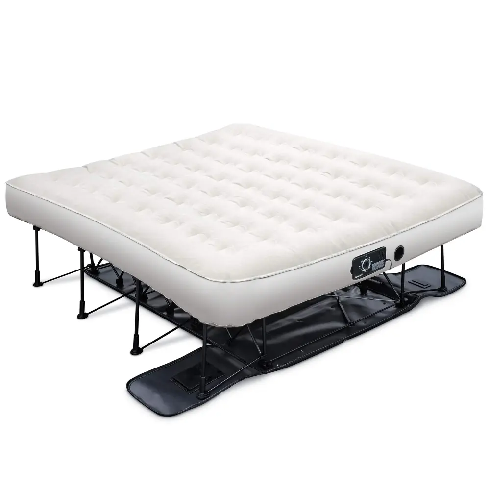 Hospital-Grade Ivation EZ-Bed Self Inflating Air Mattress, King Air Mattress Assembled Pump & Case