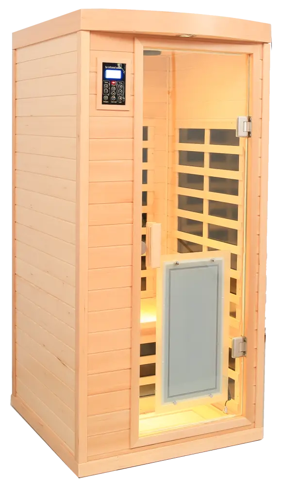 Low Emf Front Door Heating Panel One People Hemlock Far Infrared Sauna home sauna