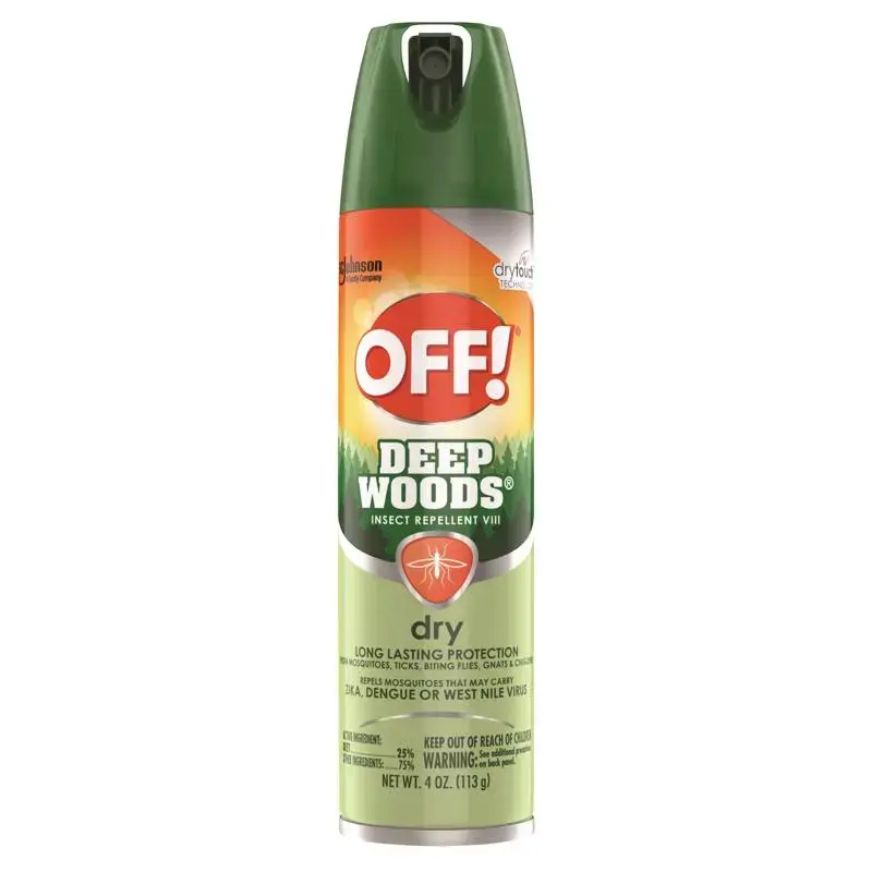 OFF! Deep Woods Insect Repellent Liquid Flies 4 oz Pack 12 Outdoor Protection