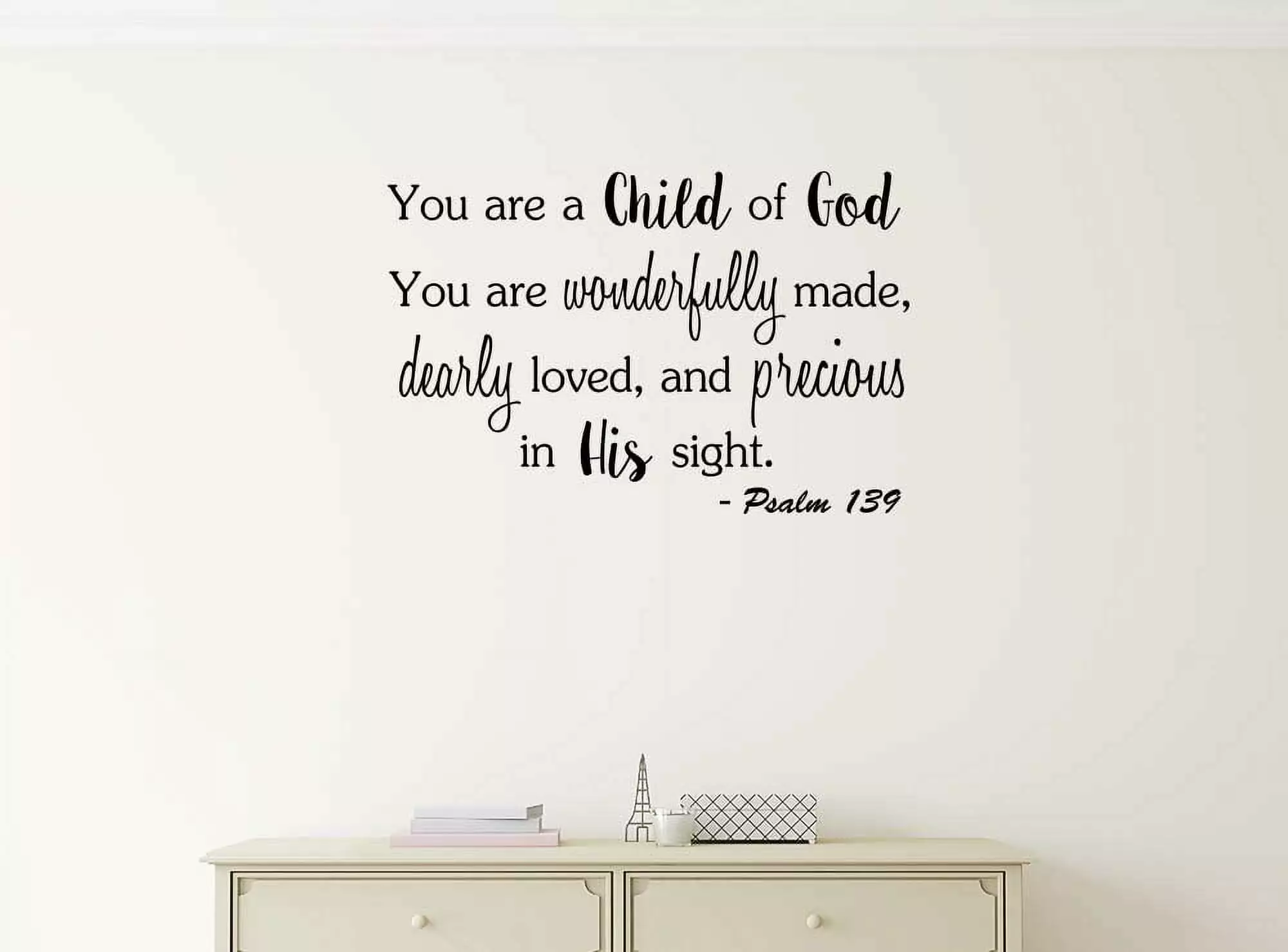 You are Child God Vinyl Wall Quote Decal 23 x 15 Religious Nursery Art Decor Inspirational Lettering Imposing Design