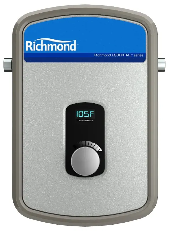 Richmond Essential Series RMTEX-18 Electric Water Heater, 75 , 240 V, 18 kW, 0.998 % Energy Efficiency, 1.5 to 5 gpm