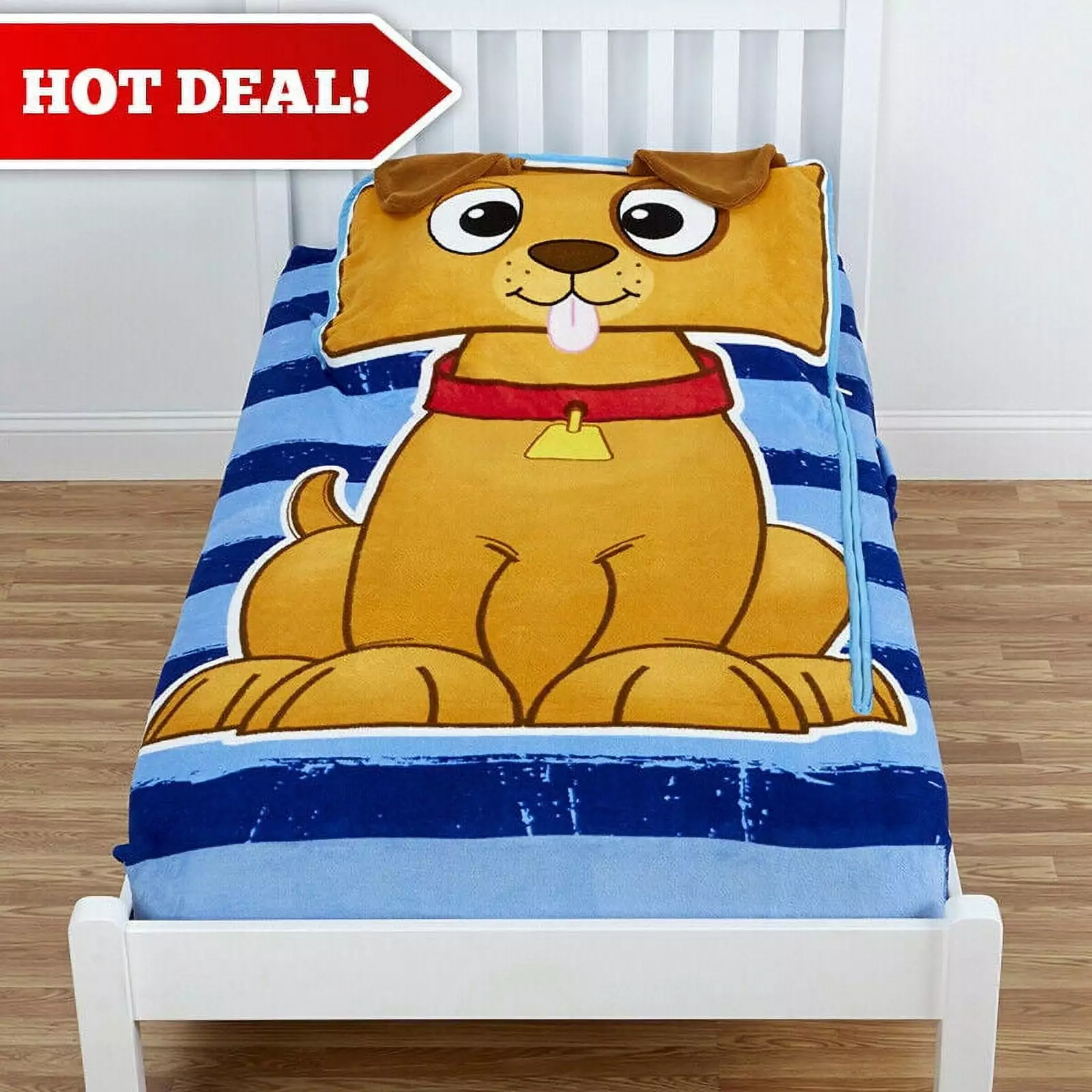 ZippySack Twin Size Bedding Solution Zipper Closure Puppy Design