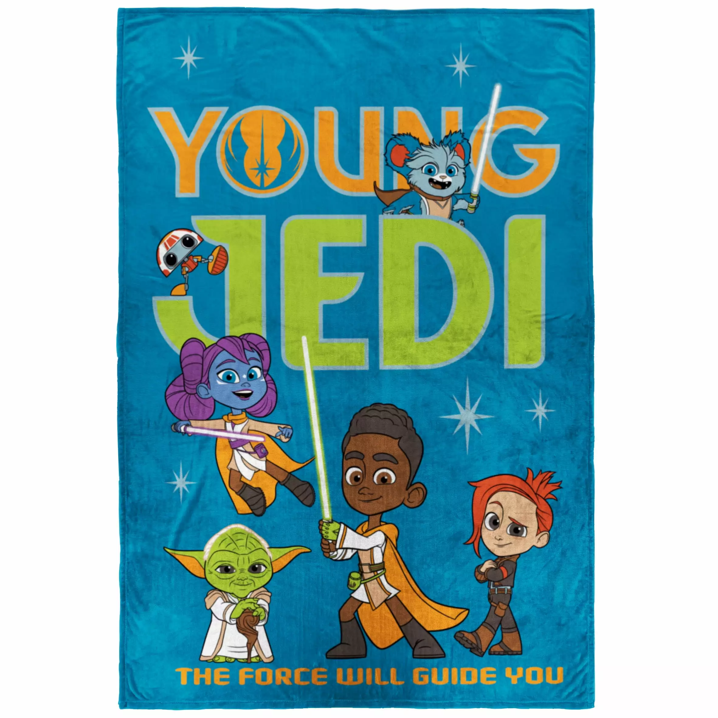 Young Jedi Kids Twin Blanket 62 x 90 Microfiber Blue Star Wars