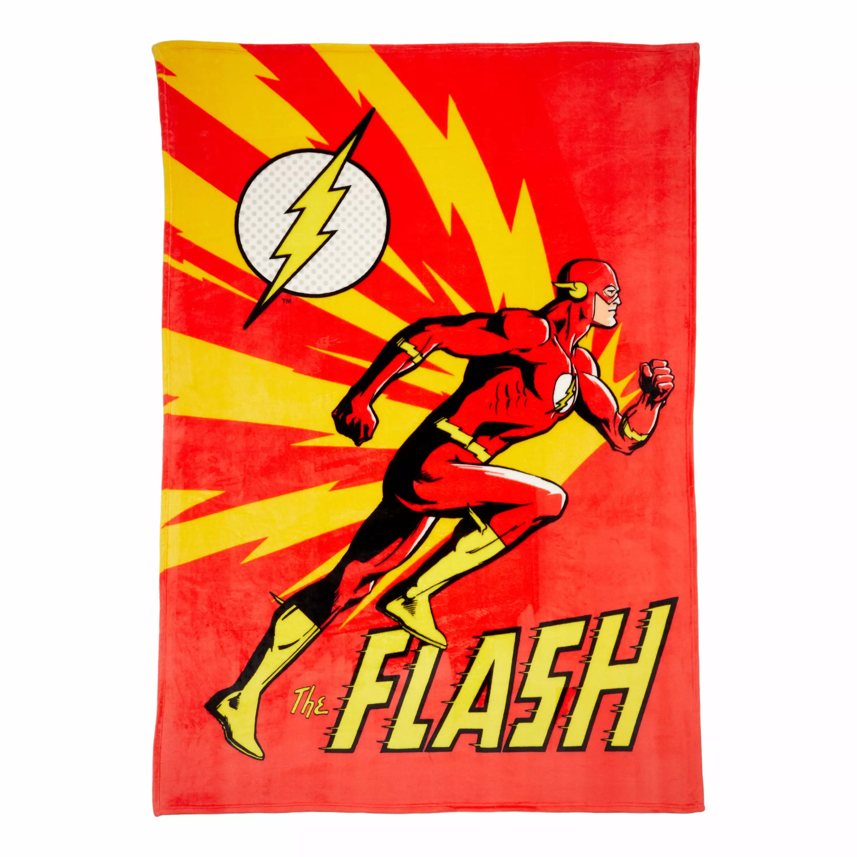 Flash Kids Plush Blanket Twin Full Size 62x90 Red DC Comics