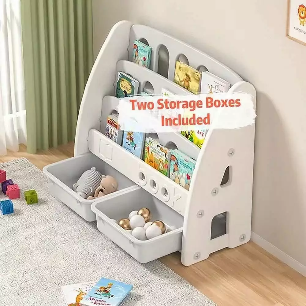 Preschool Bookshelf Storage Drawers Kids NO