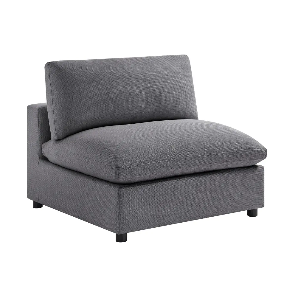 Cassandra - Armless Slipper Chair - Charcoal Pewter