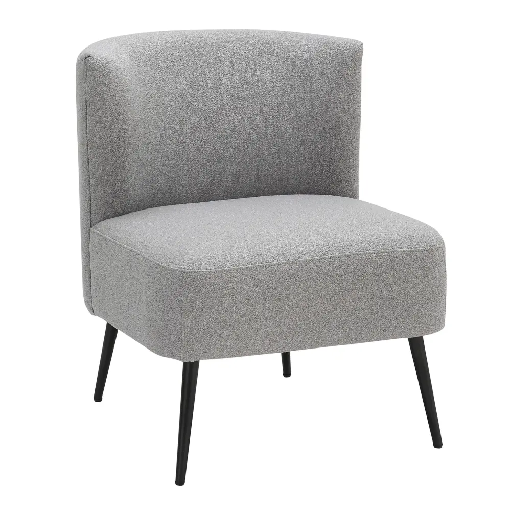Fran - Contemporary Slipper Chair - Black / Light Slate