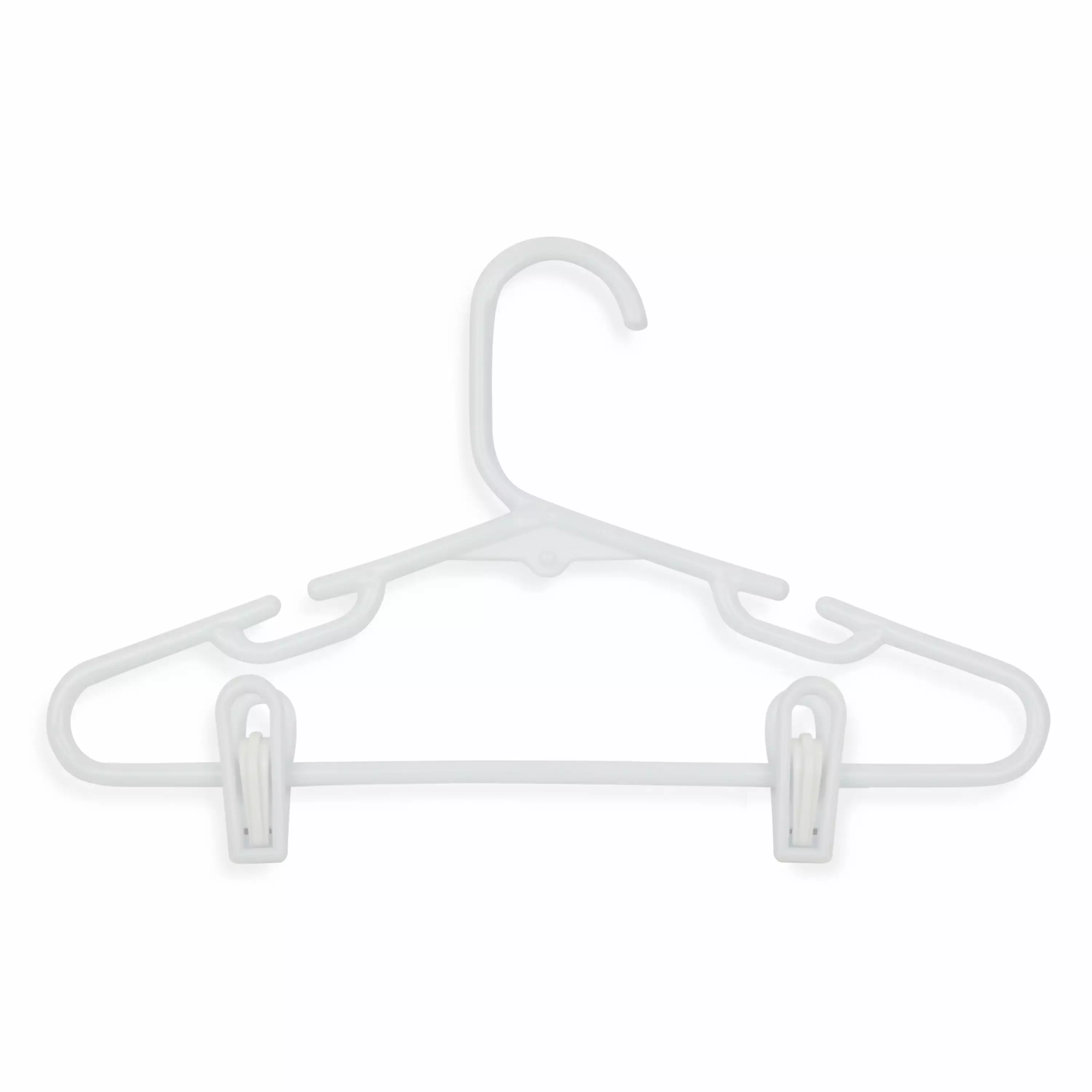 Honey-Can-Do 18 Pack White Plastic Kids Clothes Hangers Clips