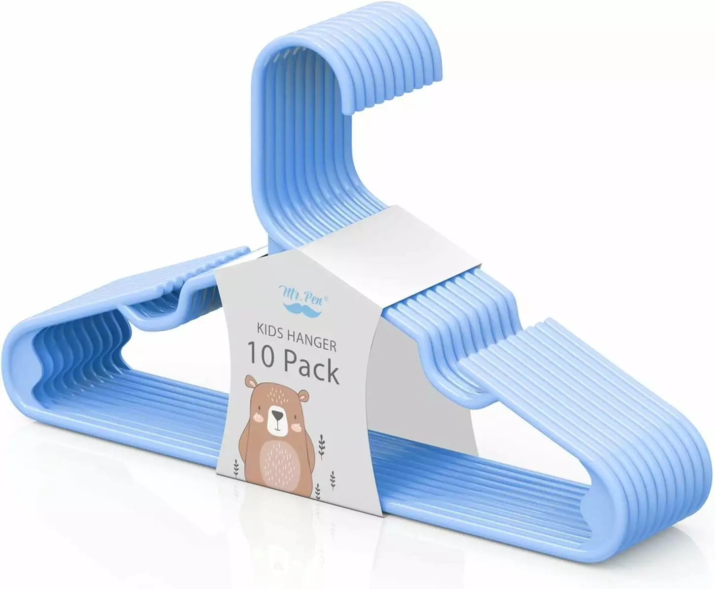 Mr. Pen 10 Pack Blue Plastic Kids Hangers Baby and Children Clothes