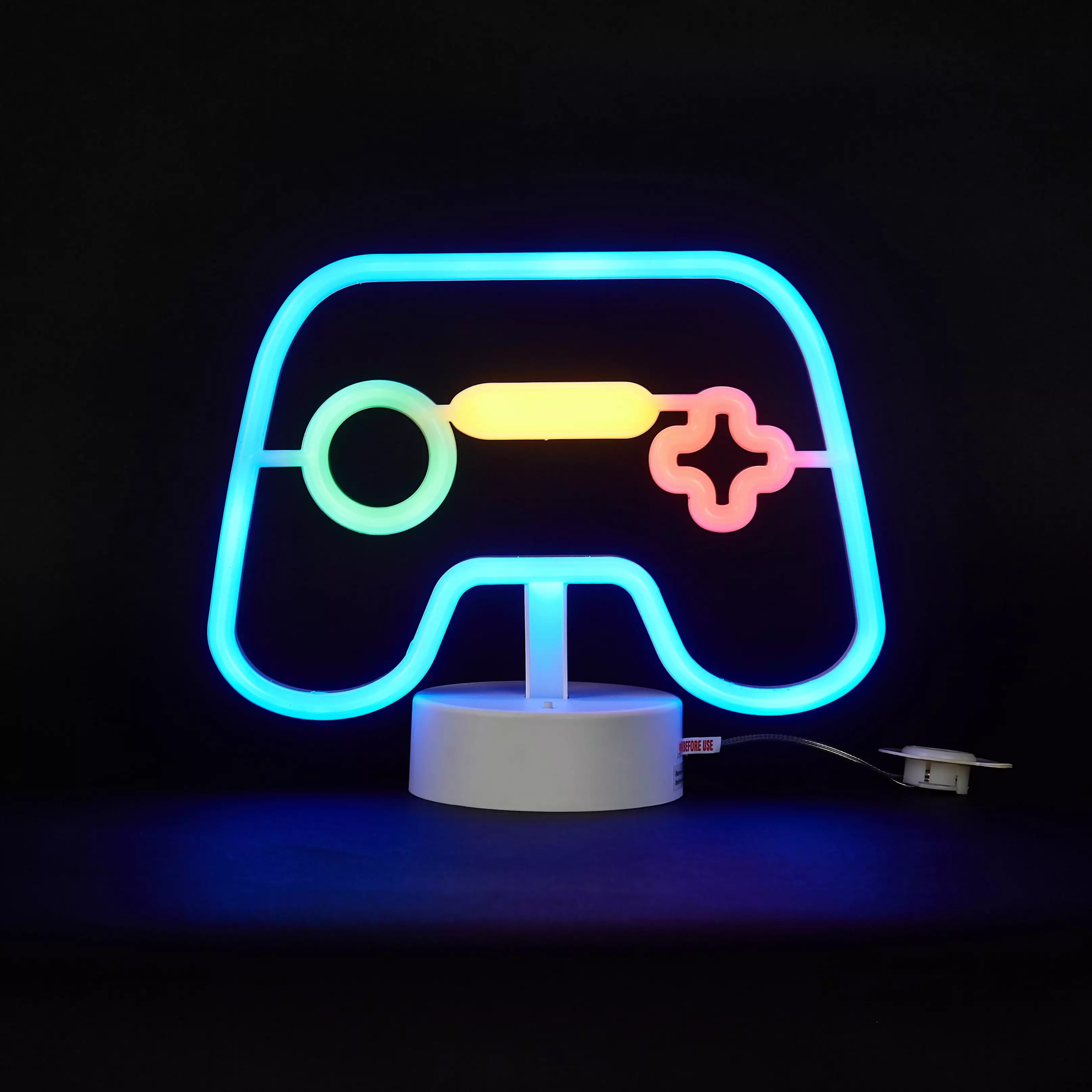 Neon LED Kids Table Lamp Gaming Controller Design Your Zone