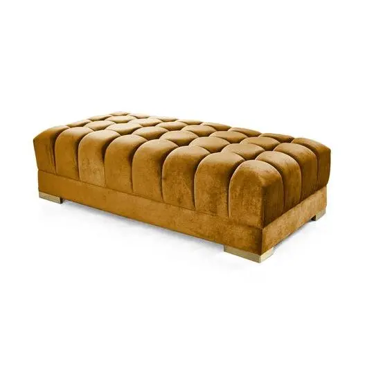 Diamond Modern Furniture NV Ariana Fabric Ottoman ARIANA OTT-MUSTARD