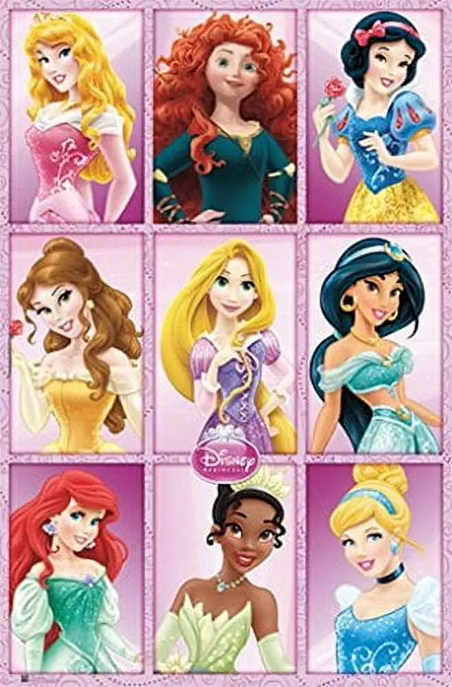 Disney Princesses Poster Amazing Princess Collage 22x34 Inches Wall Art HSE USA