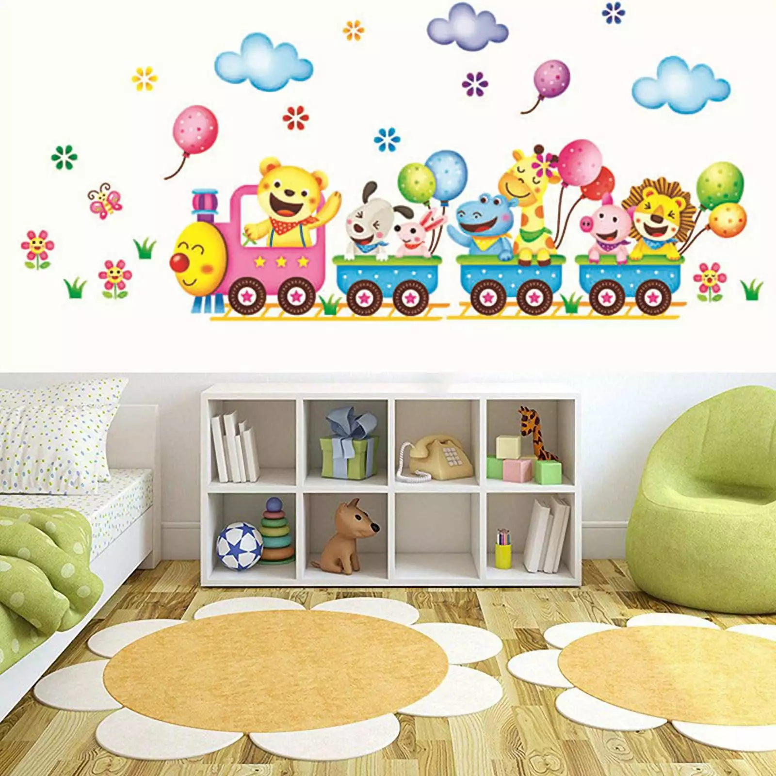 Animals DIY Train Wall Sticker Kids Baby Room Nursery Home Decor Mural Art Altrian | Inc