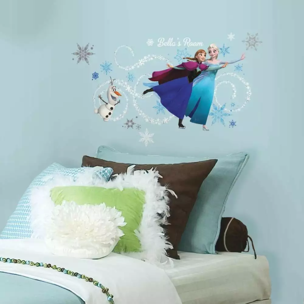 Disney Frozen Headboard Wall Decals Personalization Kids Bedroom Decor Elsa Anna Stickers RoomMates