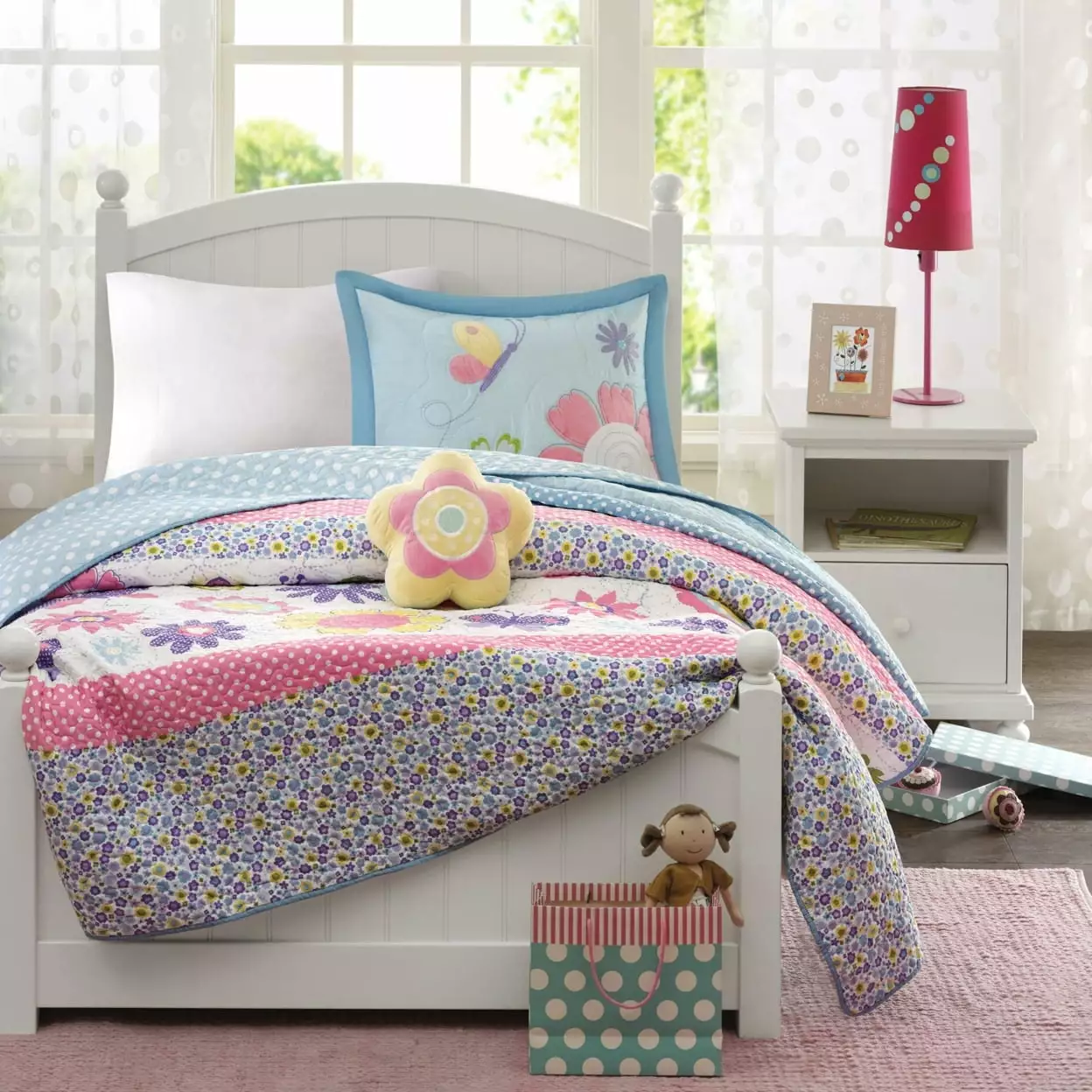 Home Essence Kids Petal Power Floral Coverlet Bedding Set