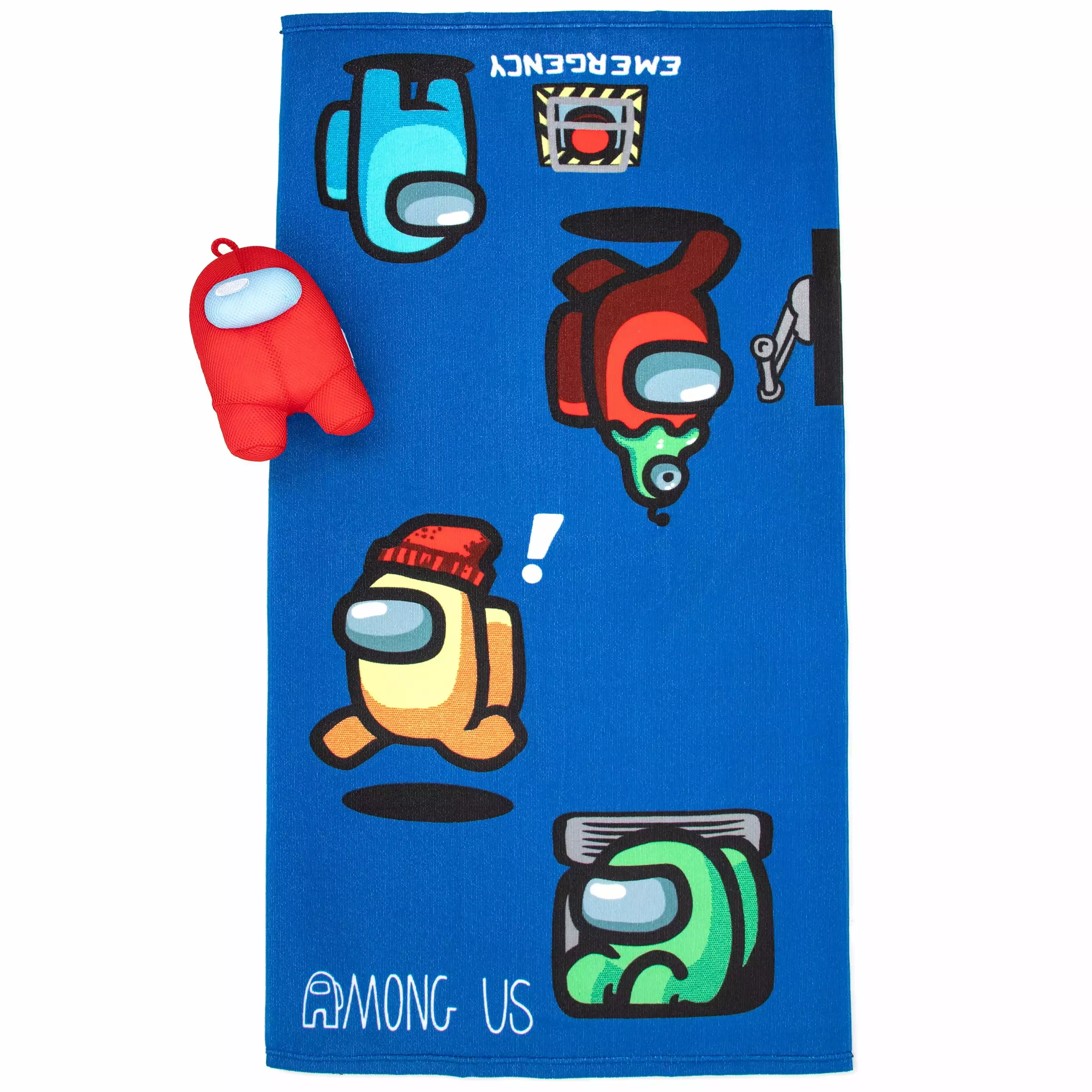 Among Us Kids 100% Cotton Towel and Scrubby Set Red Innersloth