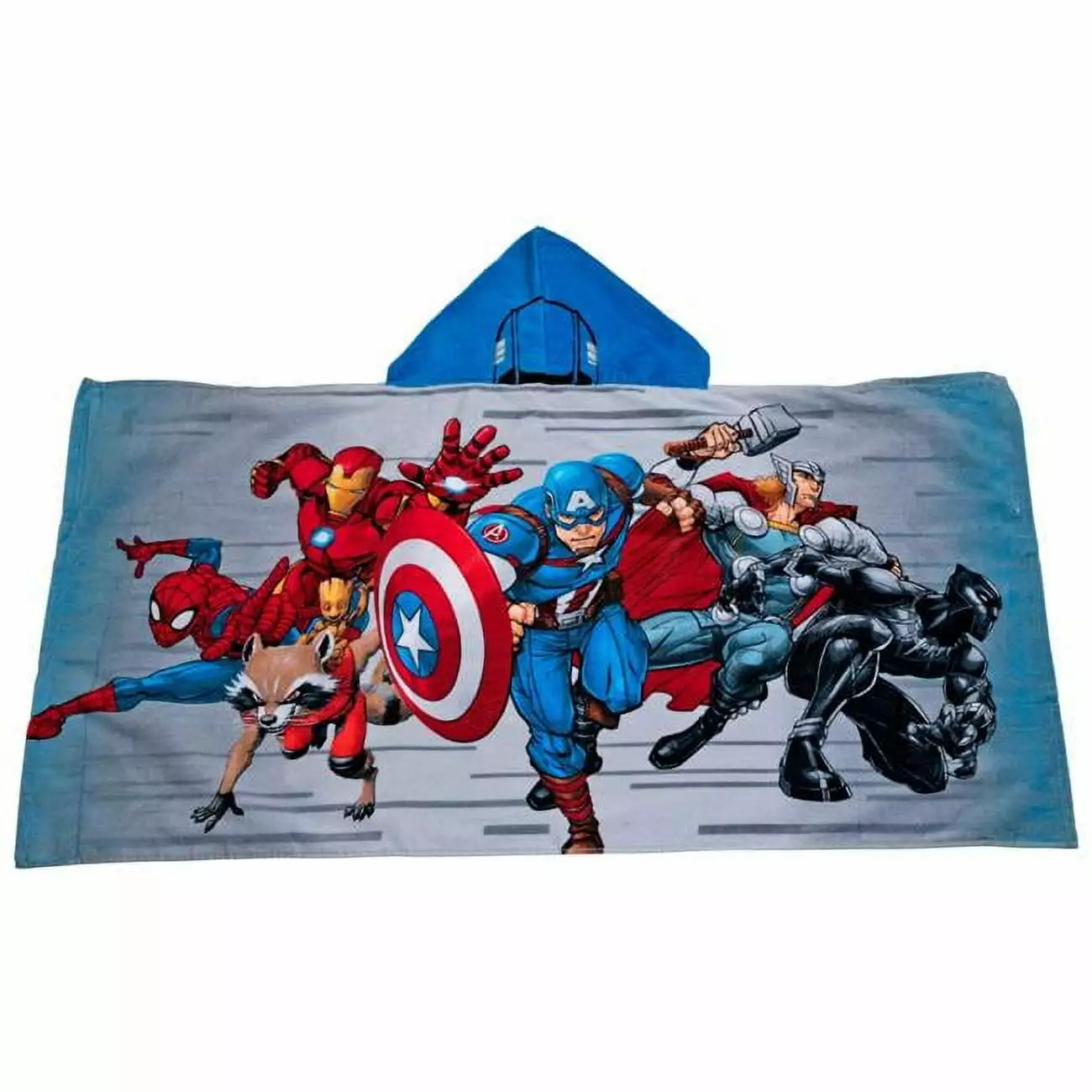 Marvel Heroes 22 x 51 Inch Avengers Arrive Hooded Poncho Towel Kids Jay Franco