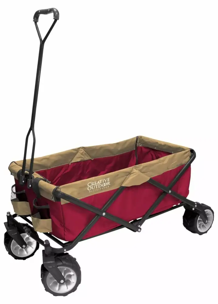 Creative Outdoor Wagon Kids Push Pull Collapsible Stroller All Folding Cart 150lbs Capacity Beach Park Garden Tailgate