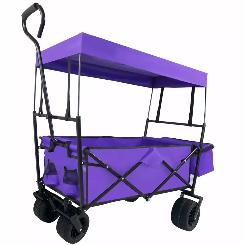 Multi-functional Portable Folding Kids Utility Wagon Outdoor Park Garden and Camping Beach Trolley Cart