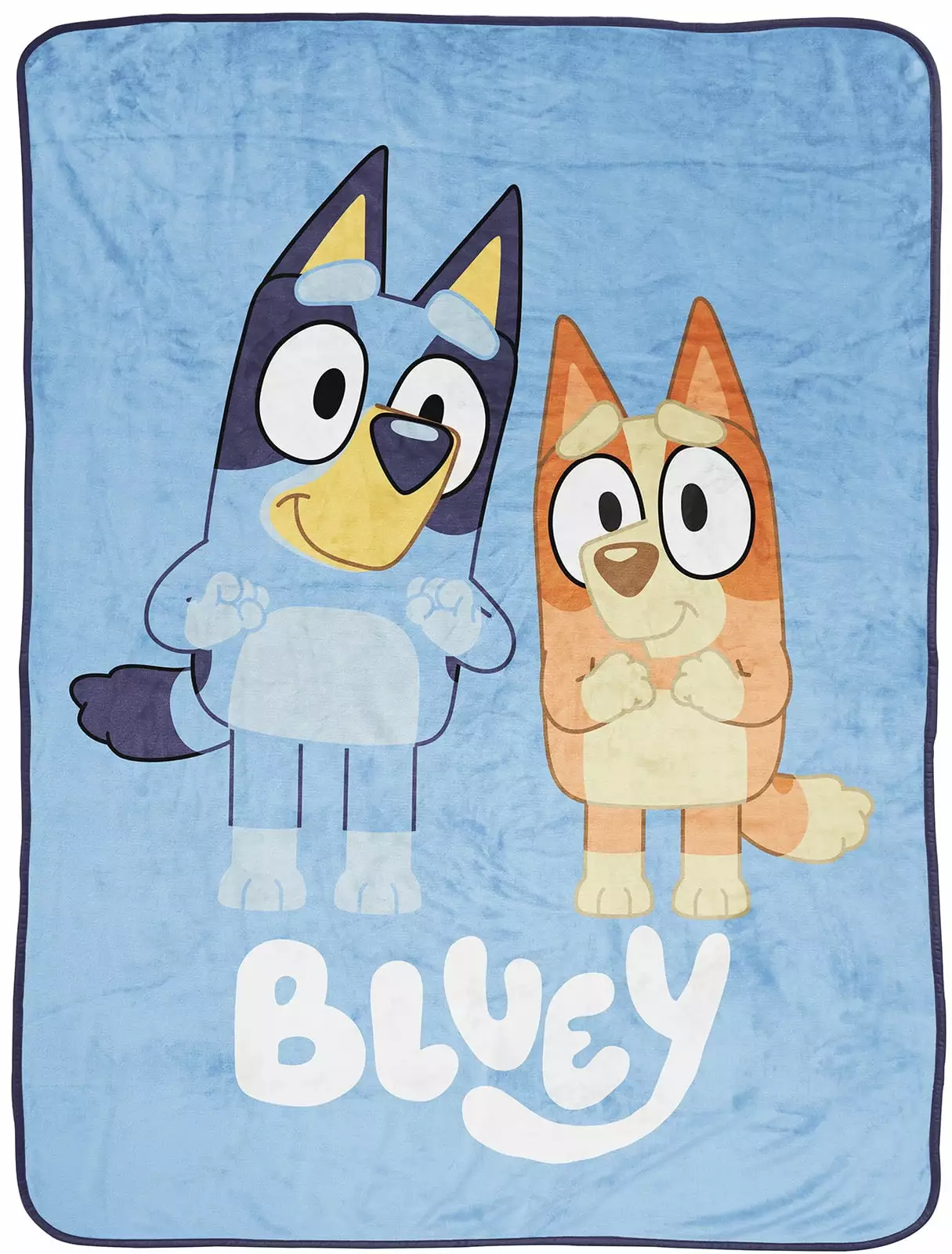 BBC Bluey Again 46 x 60 Blue Throw Blanket 100% Microfiber Jay Franco