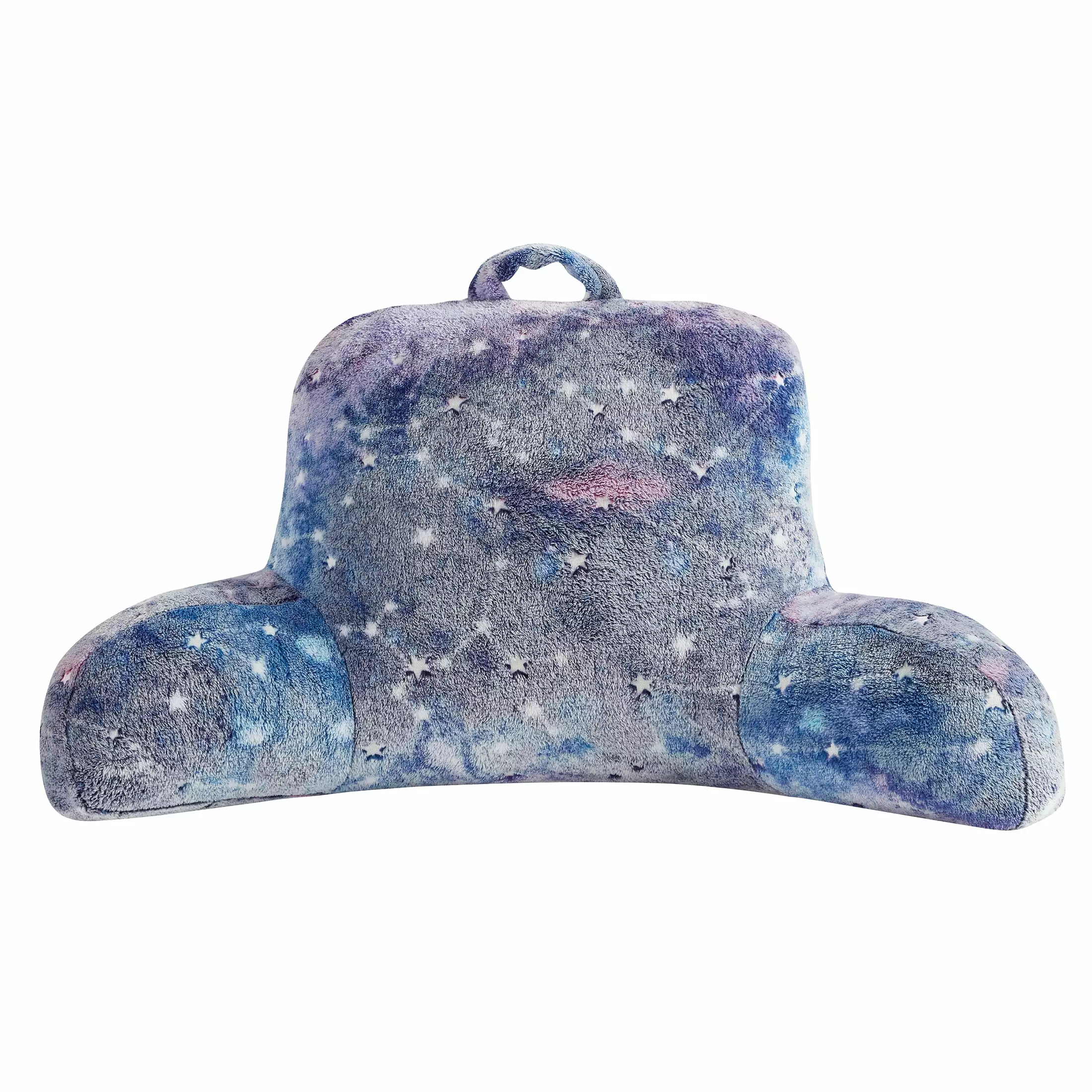 Your Zone 21.25 x 21 Purple Stars Glow Dark Backrest Lounger Pillow