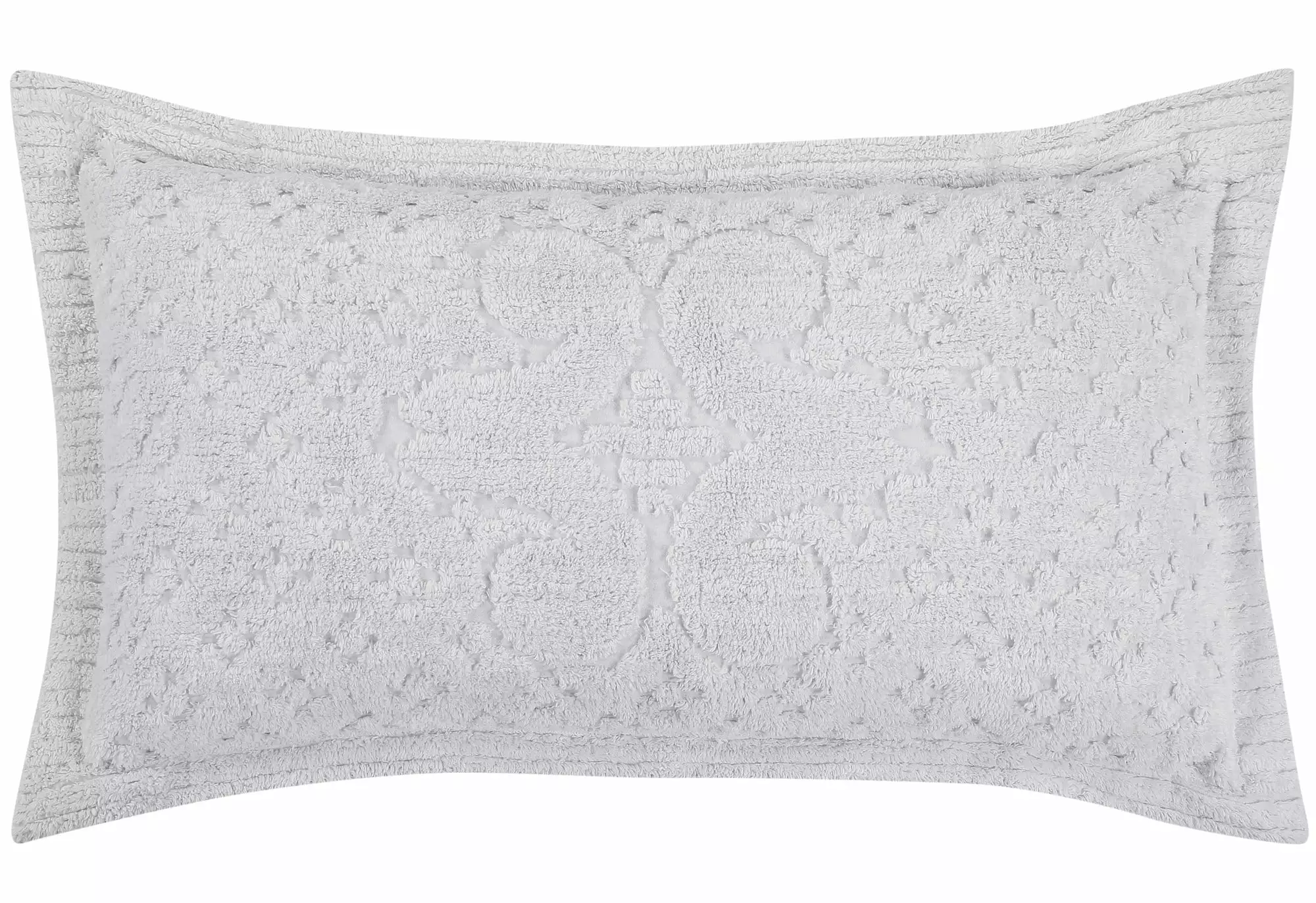 Better Trends Ashton Medallion Design 100% Cotton Bedspread King Sham White Adult Bedding Set