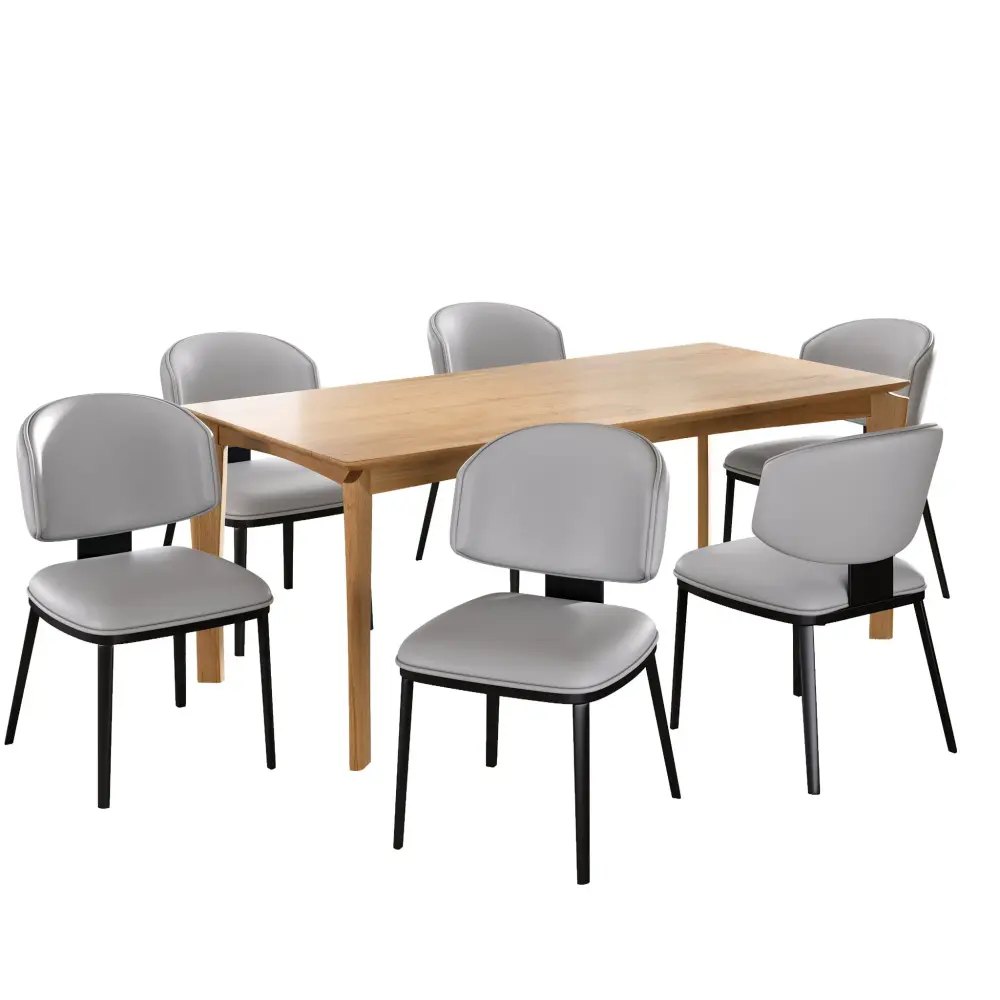7 Pieces Contemporary Dining Place Chairs