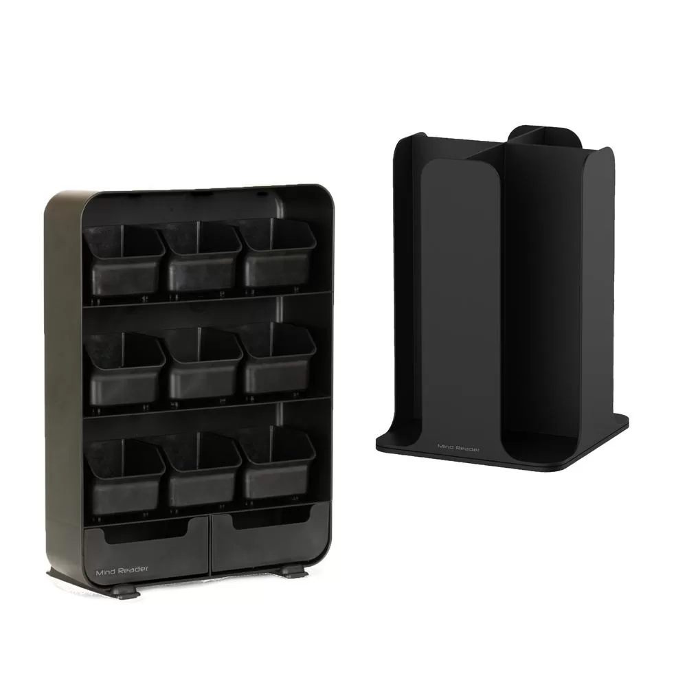 Mind Reader Tea Bag and Condiment Organizer Cup and Lid Storage