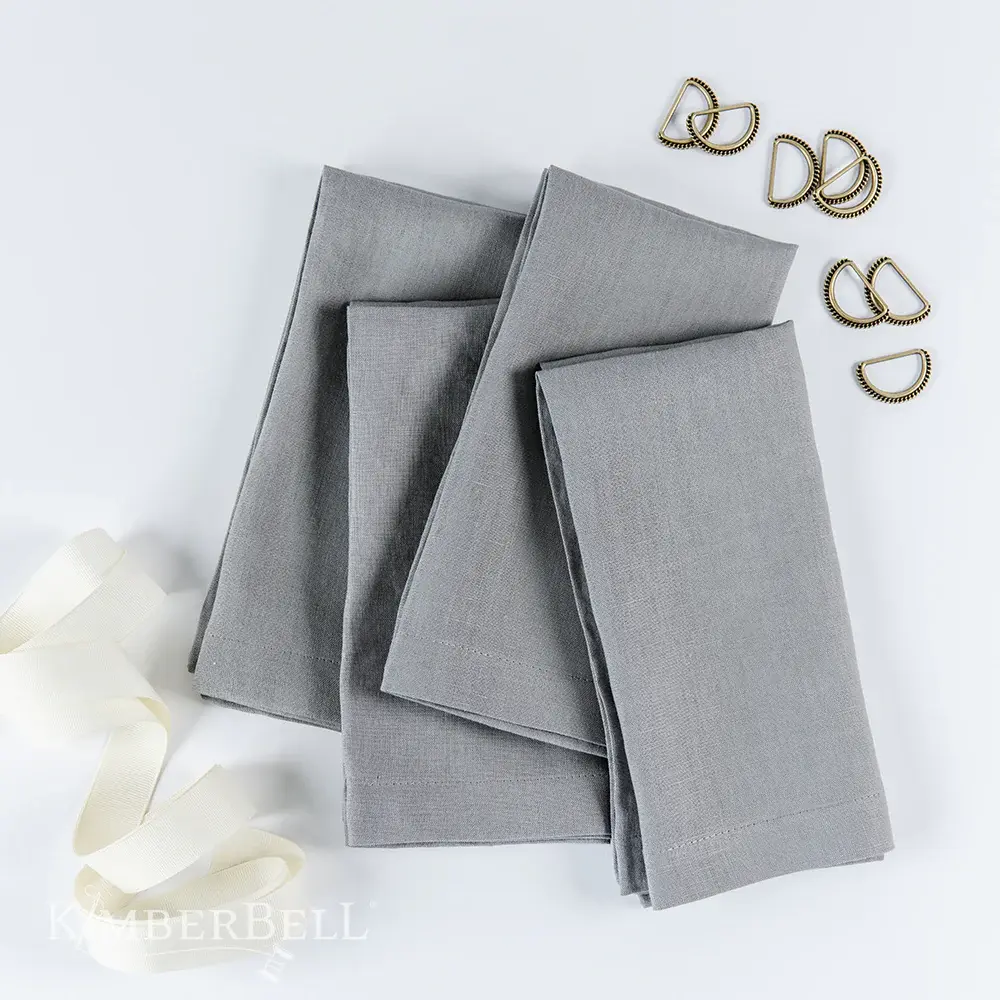 Cool Grey Flax Napkins kdmr144