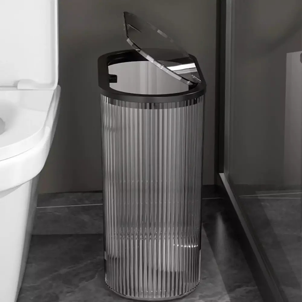 Bxaolu Push- Trash Can Lid Home Kitchen Bathroom Living Room Toilet