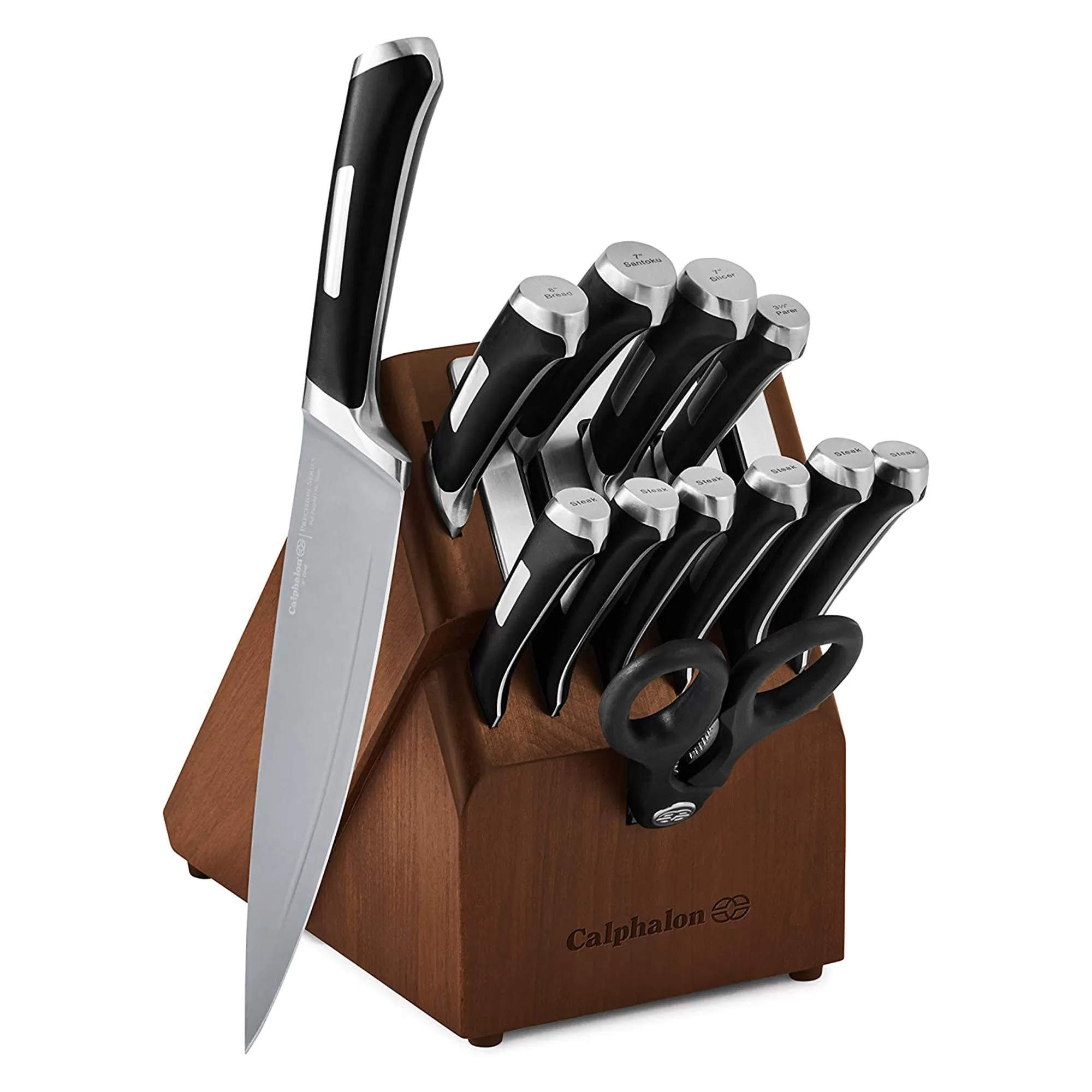 Calphalon Precision SharpIN Nonstick 13 Piece Knife Set Self Sharpening Block