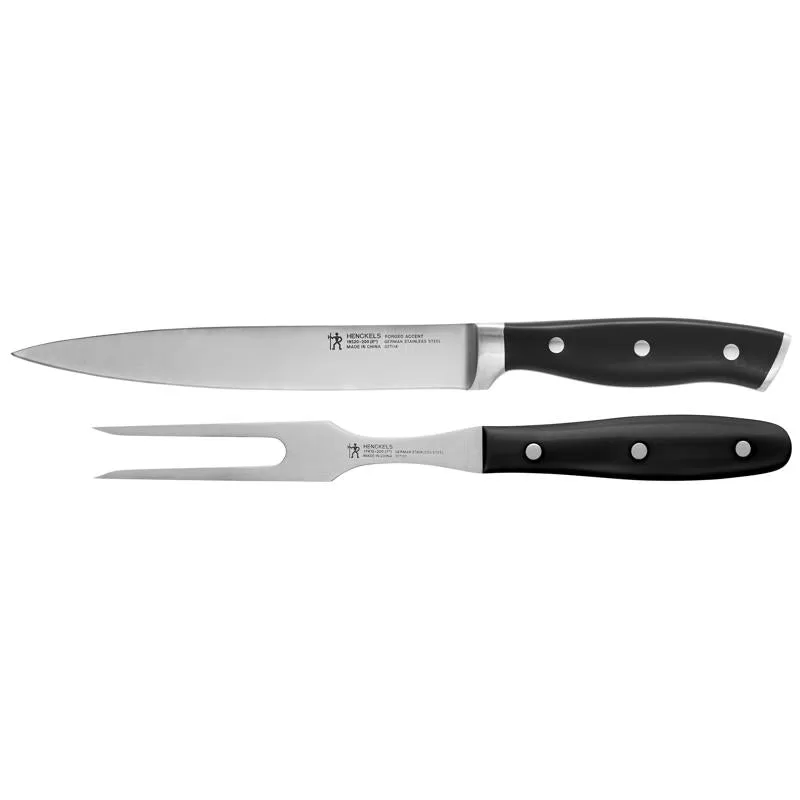 Henckels 19540-001 Satin Finish Chef's Carving Knife and Fork Set